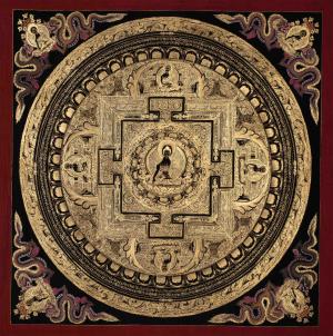 Original Painting of Buddha Shakyamuni Mandala Thangka Painting